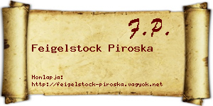 Feigelstock Piroska névjegykártya